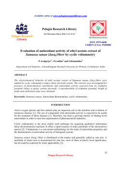 Pelagia Research Library Evaluation of antioxidant activity of ethyl