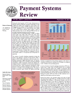 4th Quarter Report - Payment Systems Quarterly Review