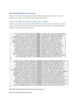 Disambiguating close synonyms