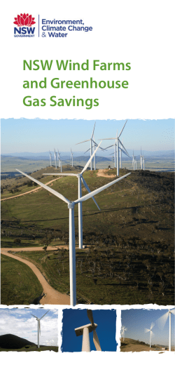 NSW Wind Farms and Greenhouse Gas Savings