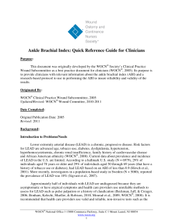 Ankle Brachial Index: Quick Reference Guide for Clinicians