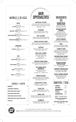 drinks + desserts - Mill House Brewing Company