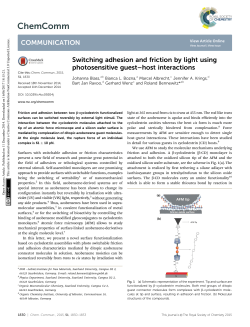 Switching adhesion and friction by light using