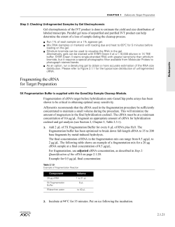 Fragmentation of labeled cRNA