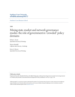 Mixing state, market and network governance modes