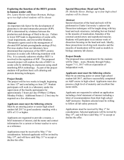 2017 CUSSP Project Details