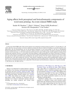 Aging affects both perceptual and lexical/semantic components of