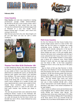 Feb 2016 - Eastbourne Rovers Athletic Club