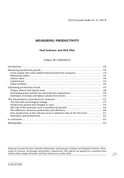 Measuring productivity