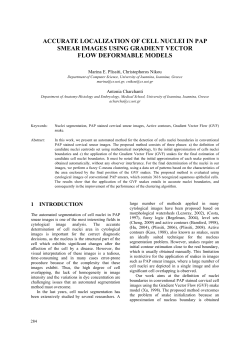 ACCURATE LOCALIZATION OF CELL NUCLEI IN PAP SMEAR