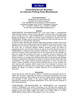Controlling Service Business at a German Printing Press Manufacturer