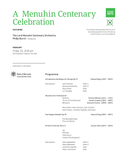 A Menuhin Centenary Celebration