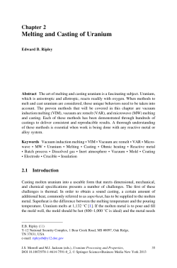Melting and Casting of Uranium