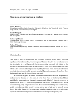 Neon color spreading: a review - Department of Cognitive and