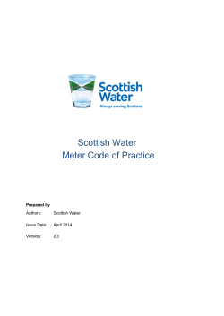 Scottish Water Meter Code of Practice