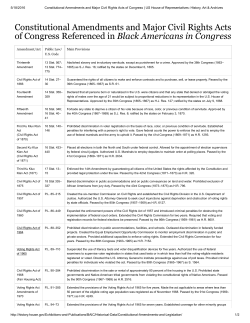 Constitutional Amendments and Major Civil Rights Acts