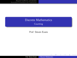 Discrete Mathematics - Harvard Mathematics Department
