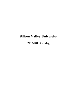 2013 Catalog - Silicon Valley University