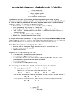 Increasing Student Engagement in Reading by Creating YouTube