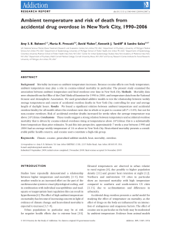 Ambient temperature and risk of death from