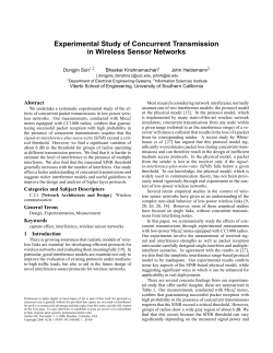 Experimental Study of Concurrent Transmission in Wireless Sensor