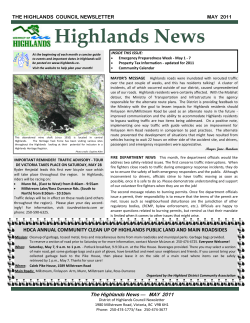 May 2011 Newsletter - District of Highlands