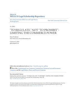 LIMITING THE COMMERCE POWER - NELLCO Legal Scholarship