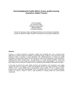 Acknowledging the Health Effects of Poor