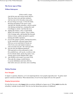 The Seven Ages of Man