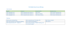 FLVS Middle School Course Offerings Core Courses English