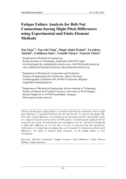 Fatigue Failure Analysis for Bolt-Nut Connections having Slight Pitch