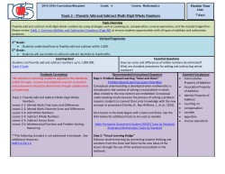 Topic 2 &ndash; Fluently Add and Subtract Multi