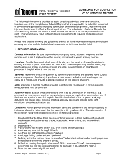 Guidelines for Completing an Arborist Report