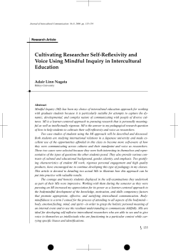 Cultivating Researcher Self-Reflexivity and Voice Using Mindful