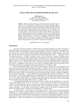 Traces of the Life of Charlotte Bront&euml; in Jane Eyre
