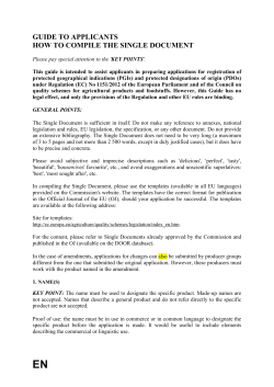 guide to applicants how to compile the single document