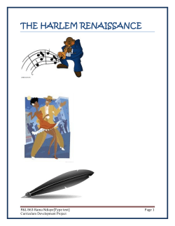 The Harlem Renaissance by Rama Ndiaye