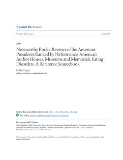 Noteworthy Books-Reviews of the American - Purdue e-Pubs
