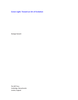 Green Light: Toward an Art of Evolution - Beck-Shop