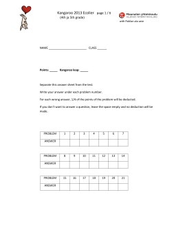 Kangaroo 2013 Ecolier page 1 / 6