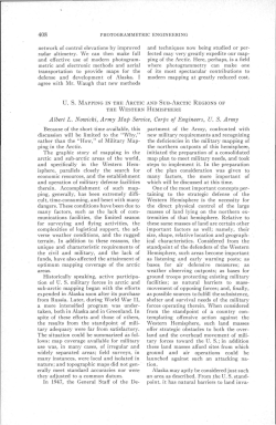 US Mapping in the Arctic and Sub-Arctic Regions of the