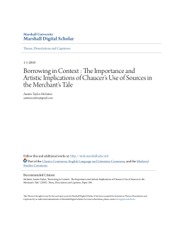 Borrowing in Context - Marshall Digital Scholar