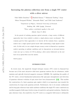 Increasing the photon collection rate from a single NV center with a