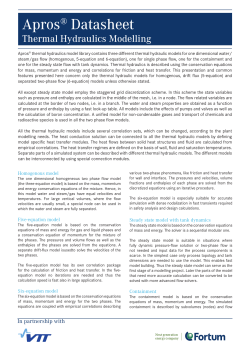 Thermal Hydraulic models