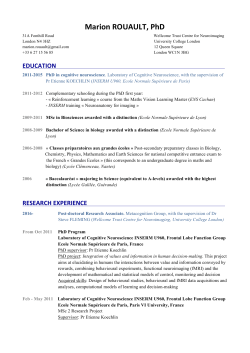 education - Marion Rouault, PHD