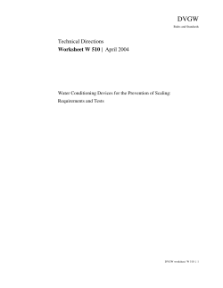 Technical Directions Worksheet W 510 | April 2004