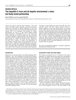 The hepatitis C virus and its hepatic environment