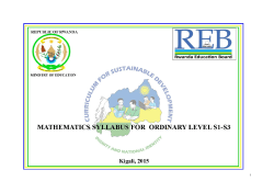 Mathematics - Rwanda Education Board