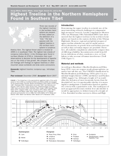 Highest Treeline in the Northern Hemisphere Found in