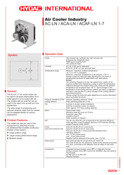 Air Cooler Industry AC-LN / ACA-LN / ACAF-LN 1-7